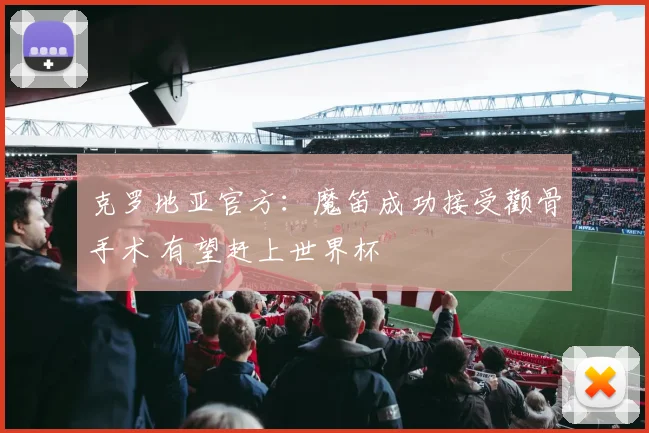 克罗地亚官方：魔笛成功接受颧骨手术 有望赶上世界杯